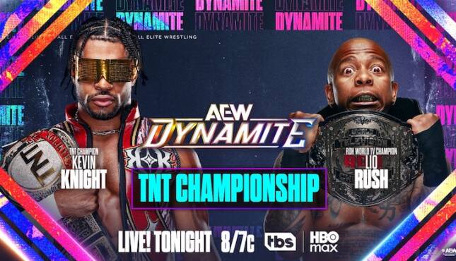 AEW Dynamite TNT Title Kevin Knight vs Lio Rush