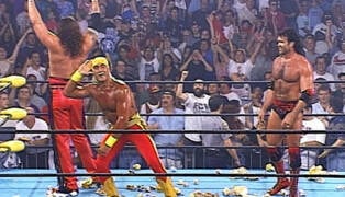 Hulk Hogan Scott Hall Kevin Nash nWo WCW Bash at the Beach 1996