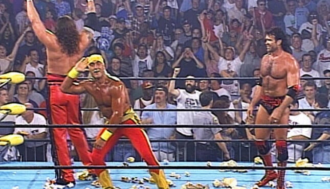 Hulk Hogan Scott Hall Kevin Nash nWo WCW Bash at the Beach 1996