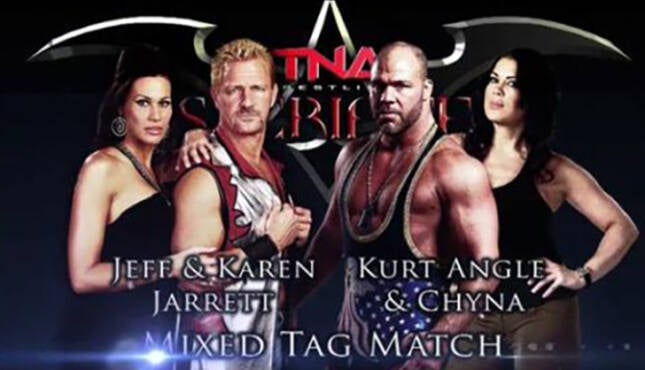 TNA Sacrifice Jeff Jarrett Karen Jarrett Chyna Kurt Angle