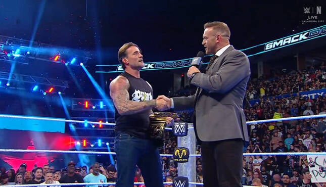 WWE Smackdown Nick Aldis CM Punk 7-10-26