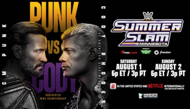 WWE SummerSlam Minnesota 2026 - CM Punk vs Cody Rhodes for WWE Undisputed Title