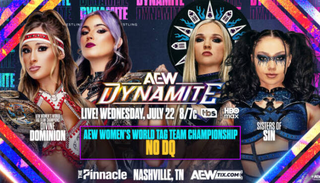 Divine Dominion vs. Sisters of Sin (7/22 AEW Dynamite).
