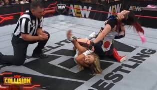 Hikaru Shida and Harley Cameron on AEW Collision.