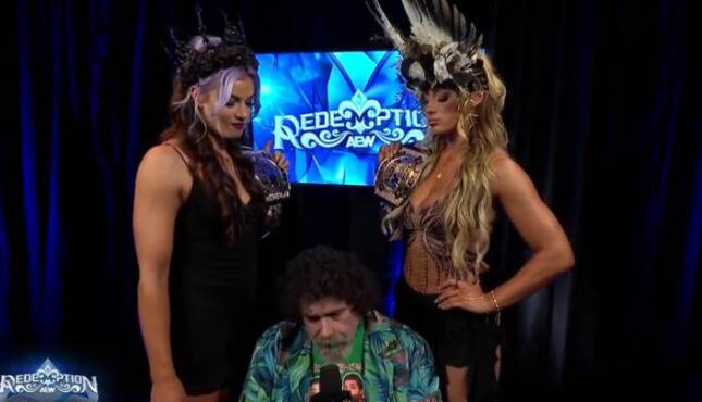 Mick Foley and The Divine Dominion at AEW Redemption 2026.