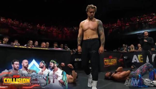 Will Ospreay and The Young Bucks on 7/25 AEW Collision.