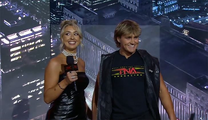 Avery Styles makes his official introduction to the TNA audience during the Lockdown event.