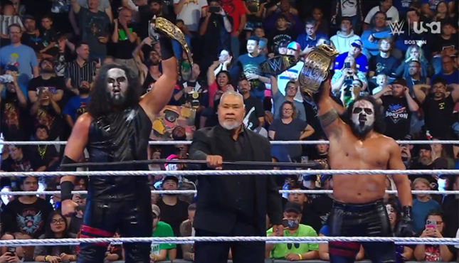 Talla Tonga, Haku, and Tama Tonga on 8/14 WWE SmackDown, Bakusai