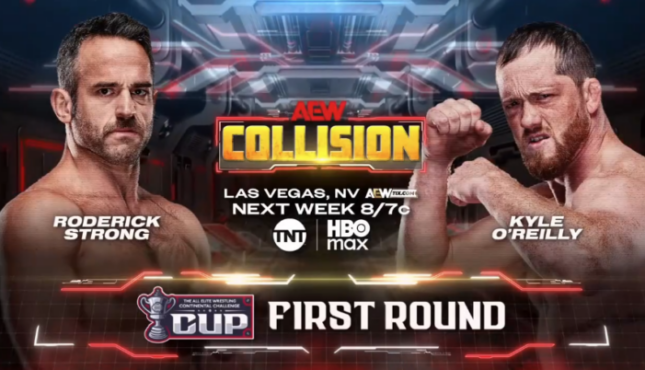 AEW Collision (8/15) match graphic.