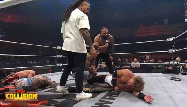 The Demand and Lethal Twist attacked Hangman Page 7 Brodido on 8/15 AEW Collision.