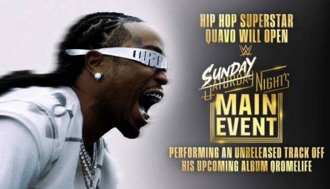 Quavo announced for WWE Sunday Night's Main Event.