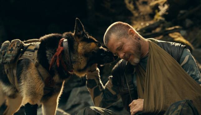Brad Pitt as "James Belmont" and Uber as "Odin" in Heart of the Beast from Paramount Pictures. | © 2026 Paramount Pictures. All Rights Reserved.