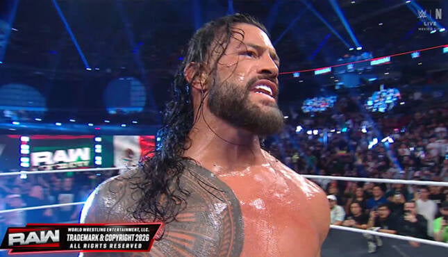 WWE Raw Roman Reigns 9-14-26