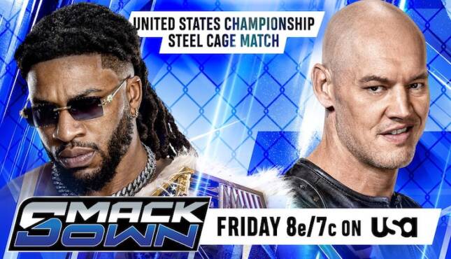 WWE SmackDown Baron Corbin vs Trick Williams Steel Cage Match 9-25-26