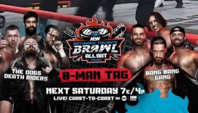 AEW All Out Tailgate Brawl promotional poster.