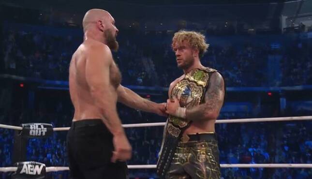 Jon Moxley and Will Ospreay at AEW All Out 2026.