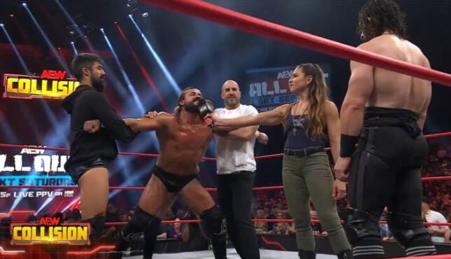 Andrade and The Death Riders on 9/19 AEW Collision.