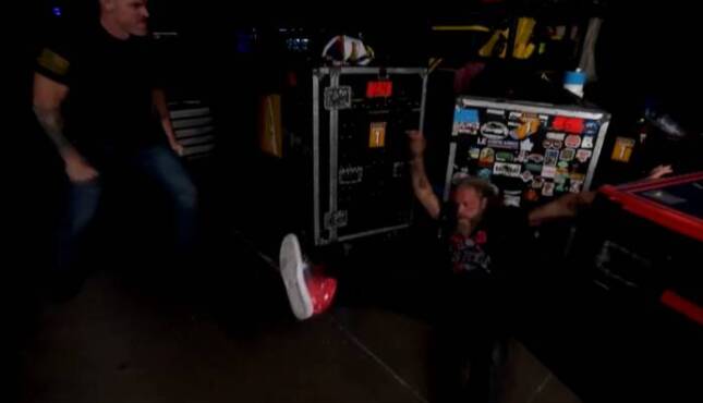 Steve Maclin and Adam Copeland backstage at AEW Dynamite.