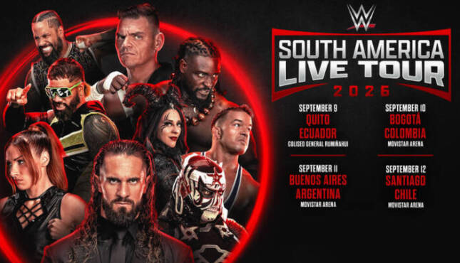 WWE tour of South America 2026.