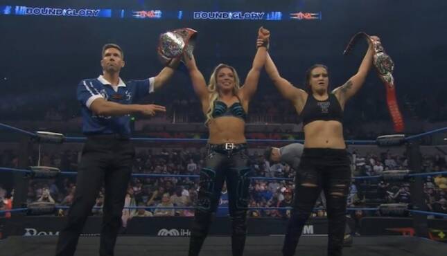 TNA Bound for Glory 2026 - Shayna Baszler and Zoery Serrano win Knockouts tag team title