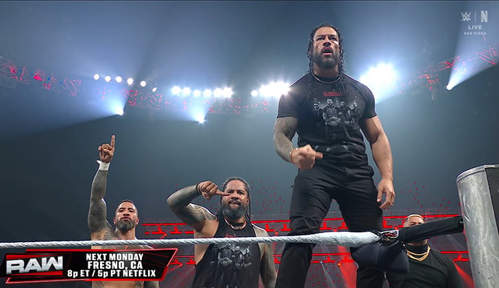 Roman Nima Roman Reigns & Bloodline Fight Off 946 On WWE Raw | 411MANIA ...