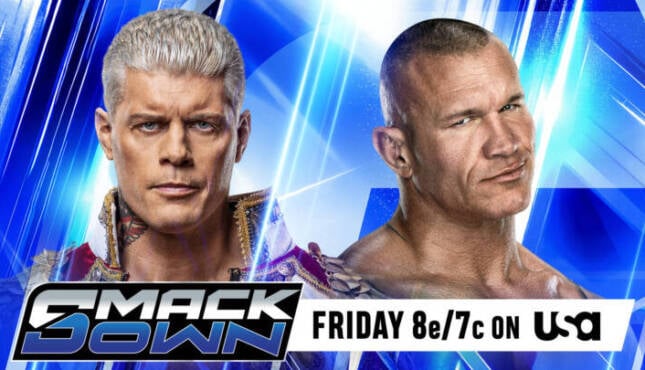 WWE SmackDown (10-16) promotional poster feat. Cody Rhodes and Randy Orton.