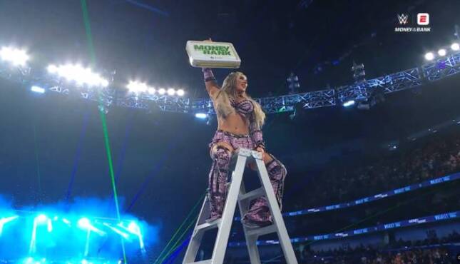 Tiffany Stratton at WWE MITB 2026.